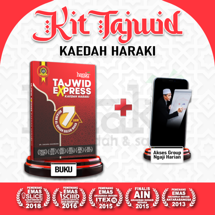 Kit Belajar Tajwid Express Kaedah Haraki : 13 Formula Tajwid Ringkas